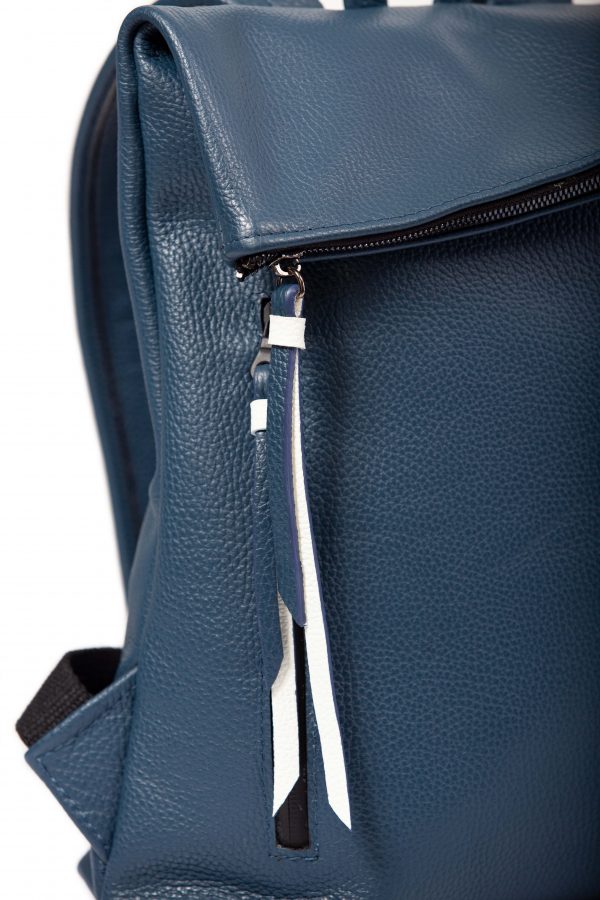 蓝色皮革背包 - Cinzia Rossi
