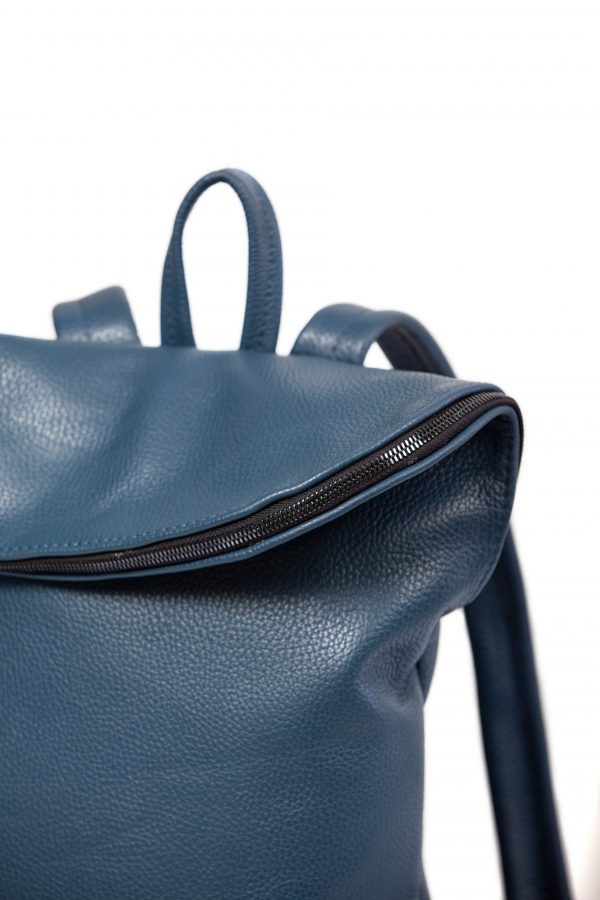 Sac à dos en cuir bleu - Cinzia Rossi