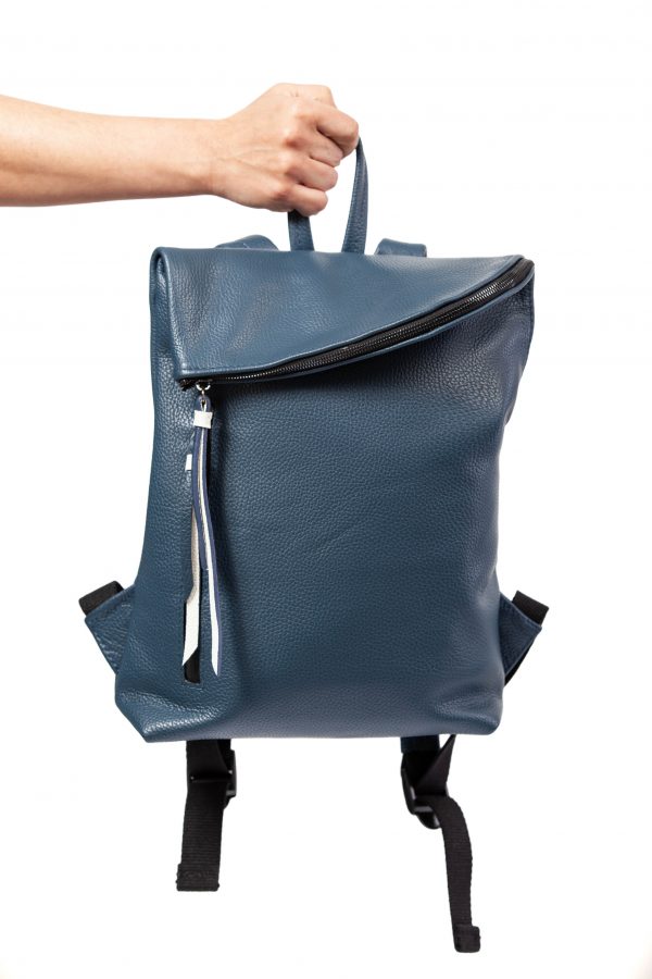 Blue leather backpack - Cinzia Rossi