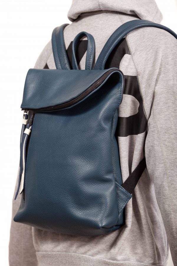 Blue leather backpack - Cinzia Rossi