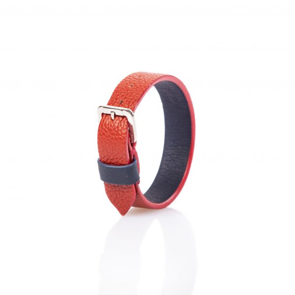 Bracciale in pelle rosso - PARTY/MONSTR