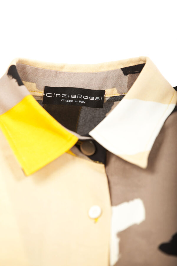 Overhemd met korte mouwen van zijden keperstof - Cinzia Rossi